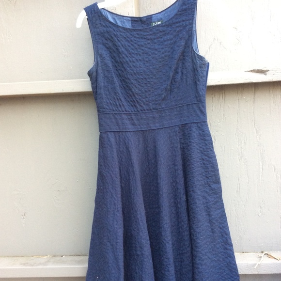 J. Crew Dresses & Skirts - Seersucker blue sleeveless dress